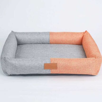CAMA RECTANGULAR COMBINADA-GRIS/NARANJA-