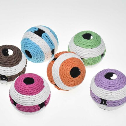 PELOTA DE CUERDA 6 COLORES C/AGUJEROS
